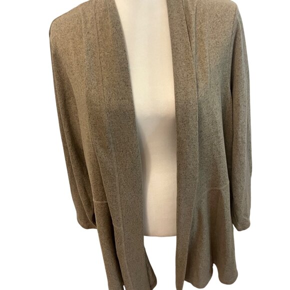 Susan Graver Sweaters - Susan Graver Open Front Knit Cardigan Sweater 2X